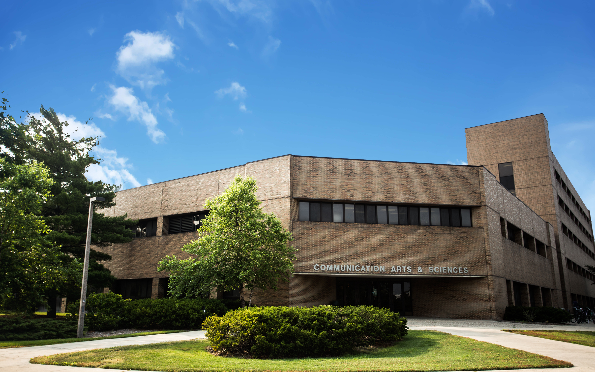 photo of brick, Communication Arts and Sciences Building