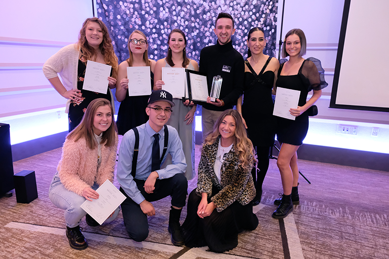Photo of students at ADDY Awards Ceremony
