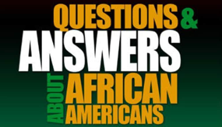 Front cover of the book, "Questions and Answers About African Americans."