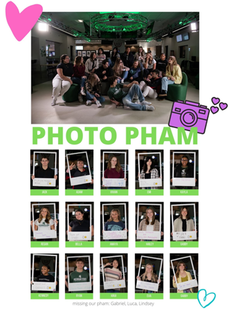 Collage of student portraits from Mesyn’s latest JRN 310 (Photojournalism) class