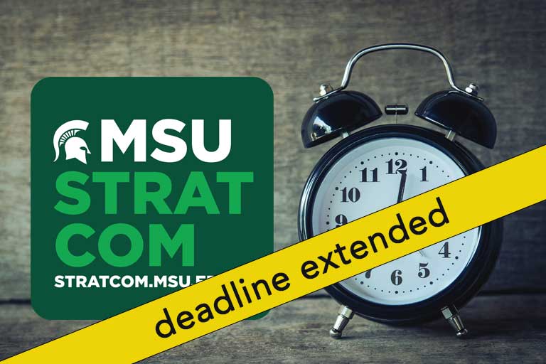 graphic of clock with banner reading deadline extended
