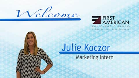 Julie Kaczor's business card at First American Finance.