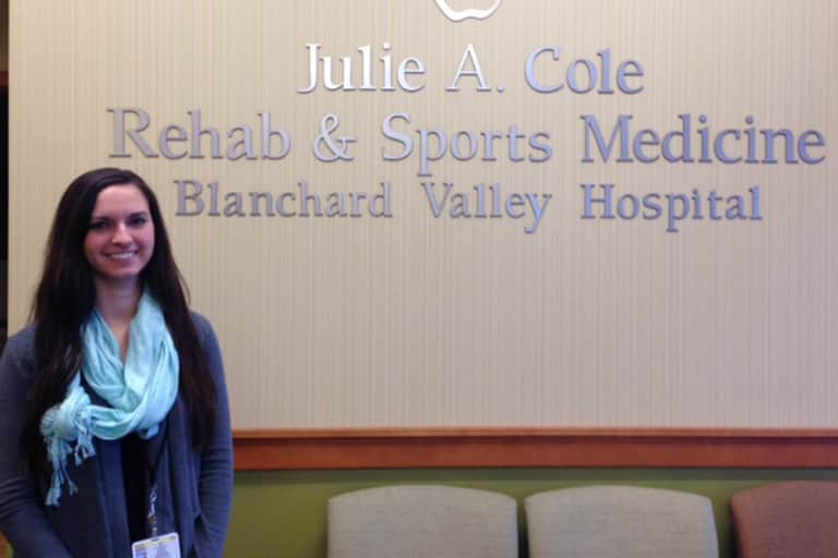 CSD Intern Kylie McIntyre at Blanchard Valley Hospital