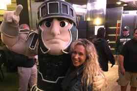 Melissa Wagasy with Sparty