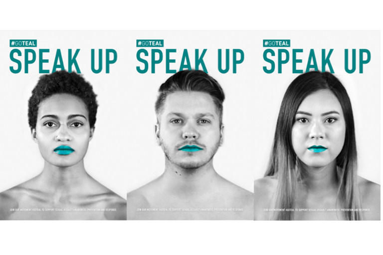 Go Teal Speak Up advertising campaing