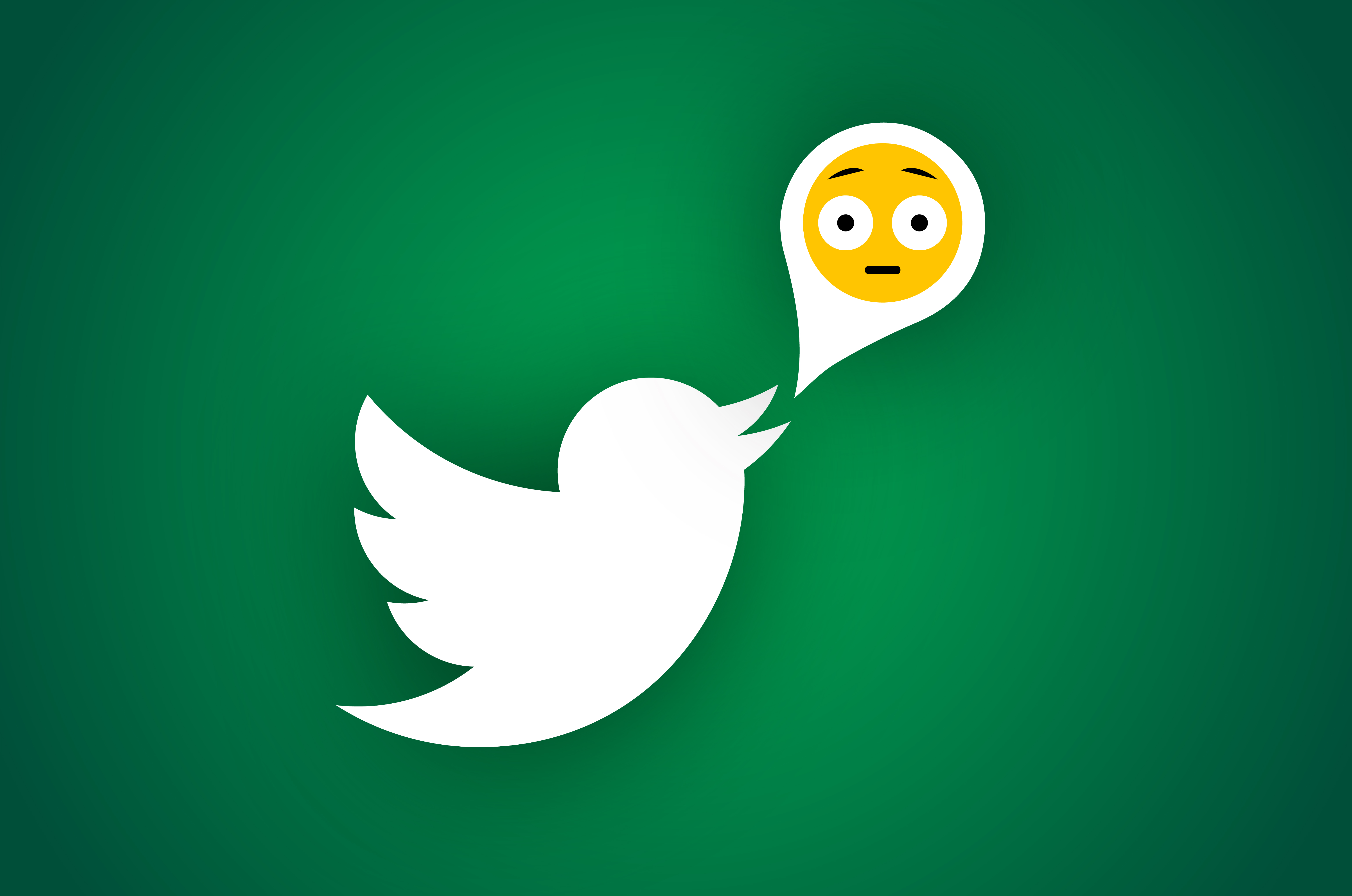 Twitter logo Embarrassed Emoji