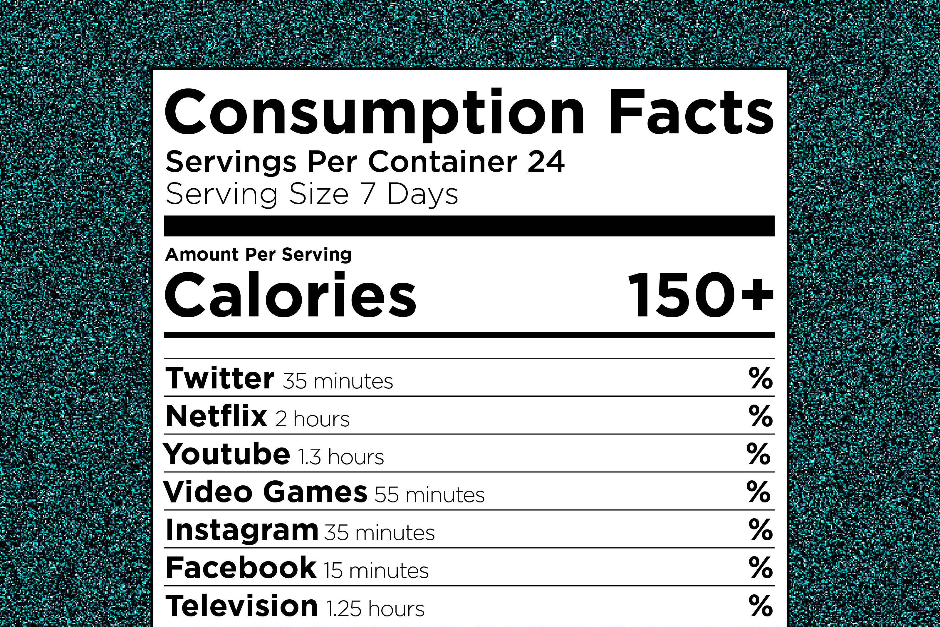Graphic of nutrition label with Consumption Facts