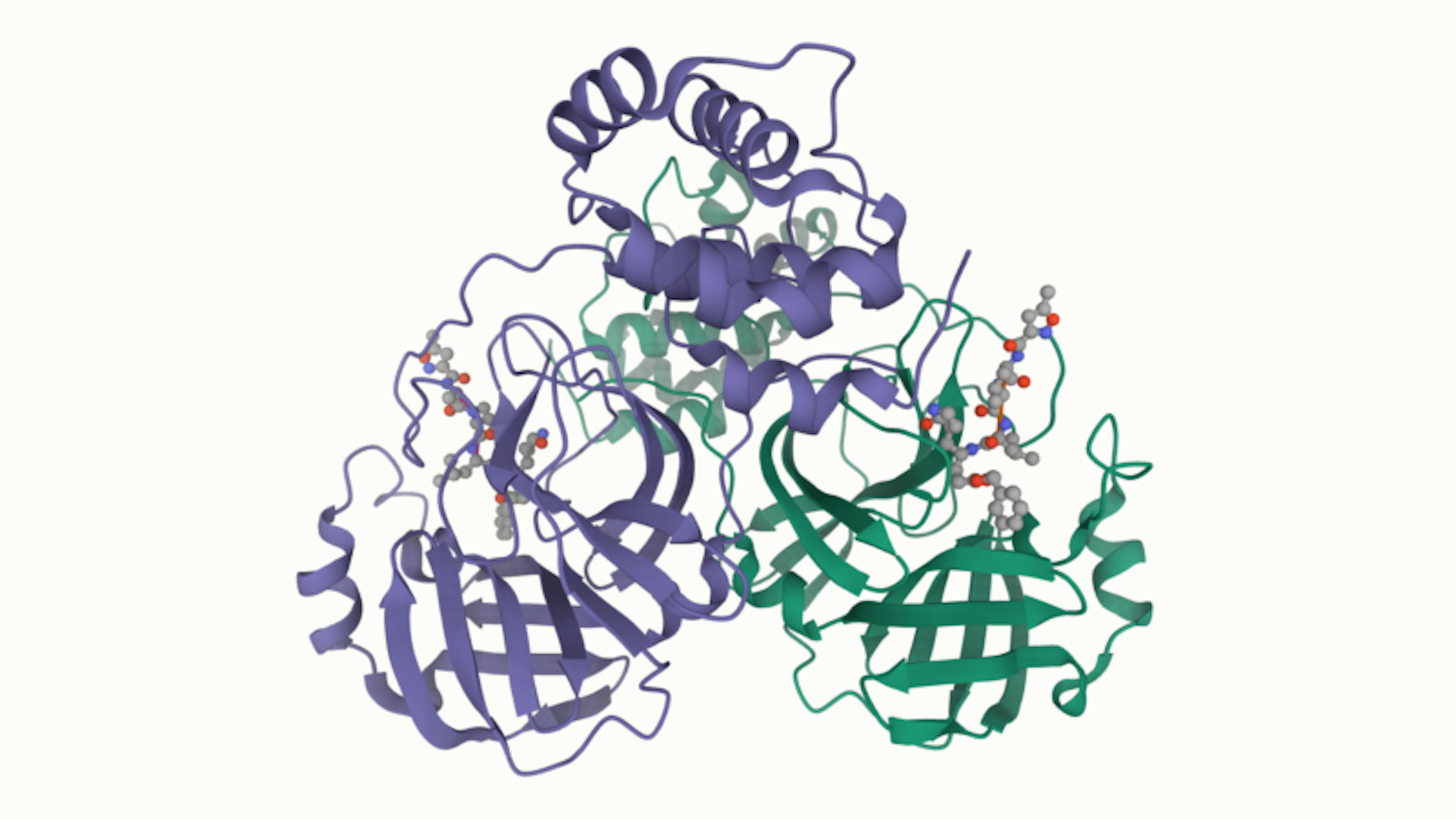 A graphic showing protein folding