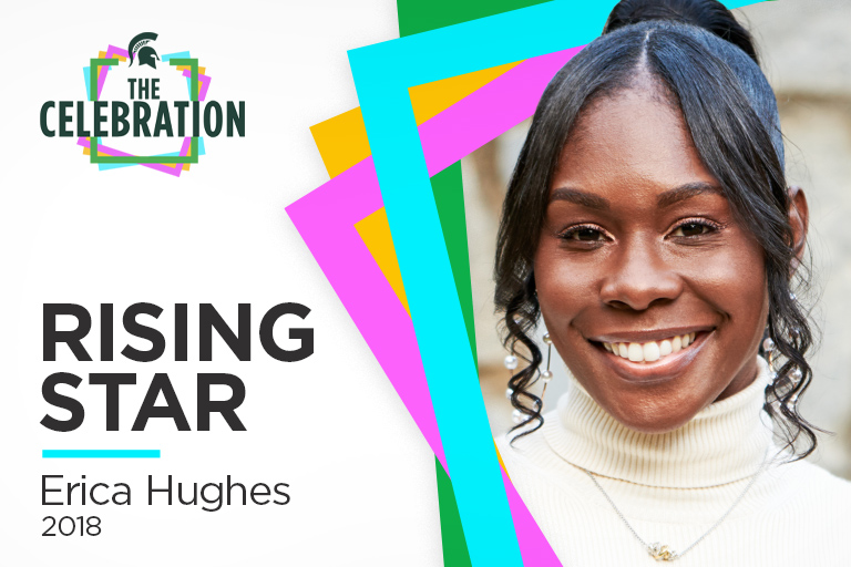 Graphic of 2018 Rising Star Erica Hughes