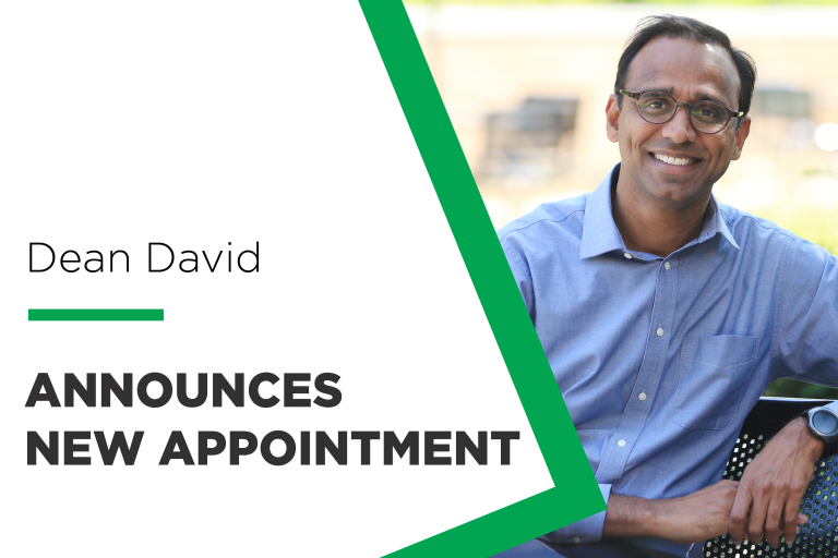 Dean David announces new appointment