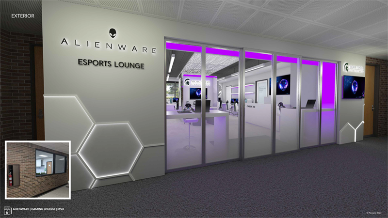 Alienware Gaming Lounge space rendering