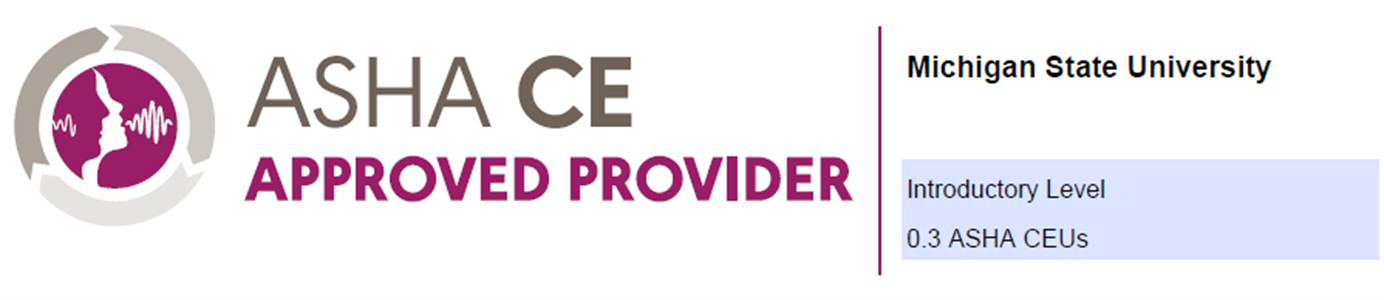 ASHA approved provider logo