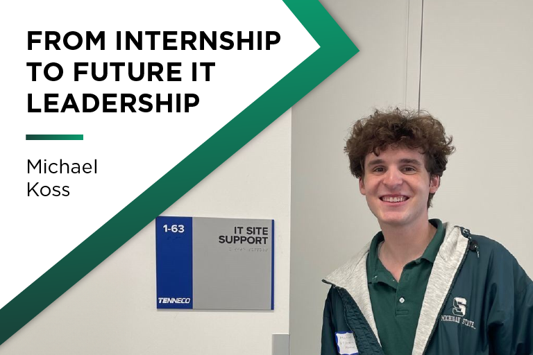 Last summer, information science junior Michael Koss received an IT internship offer at Tenneco. 