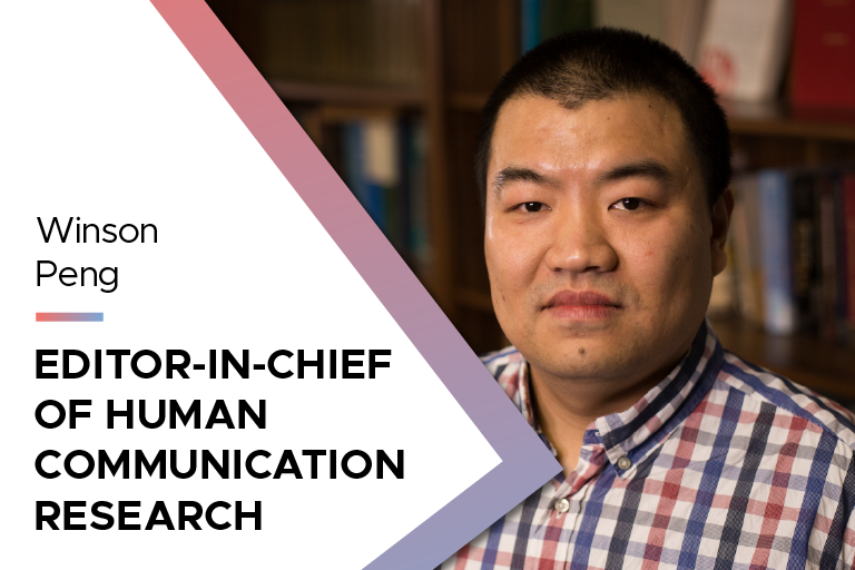 Communication professor Winson Peng, Ph.D. has been selected as the next editor-in-chief of the journal Human Communication Research (HCR). 