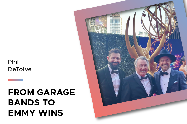 Phil DeTolve at the 2024 Emmy's with Brian Ruggles (right) and Brian Riordon