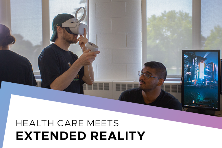 Text reads: "Health Care Meets Extended Reality"