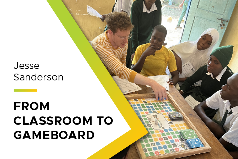 Media and Information master's student Jesse Sanderson developed a game that helps students in Tanzania sharpen their English language skills.