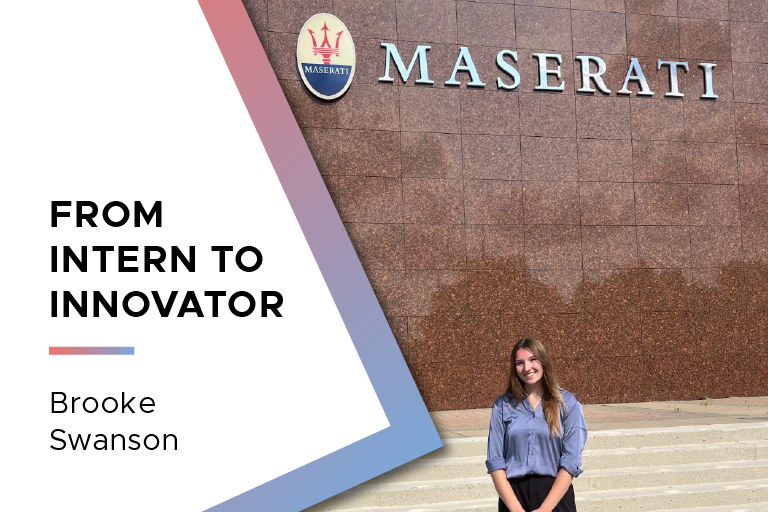 Public Relations senior Brooke Swanson spent her summer working at Maserati as a Brand Marketing Intern. 