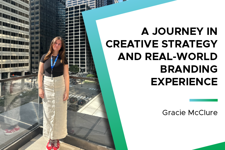 Senior advertising student Gracie McClure spent the past summer in Chicago as a creative strategy and branding intern with United Airlines. 