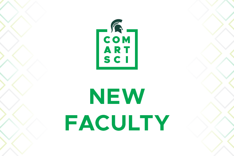 ComArtSci square with the words "New Faculty" underneath