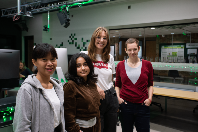 Group of journalism students