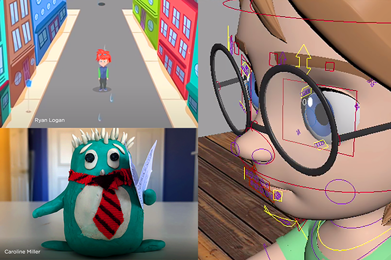 Animation application on computer screen