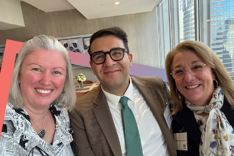 Picture of Dr. McAllister, Juan Mundel, and Aileen Torrance 