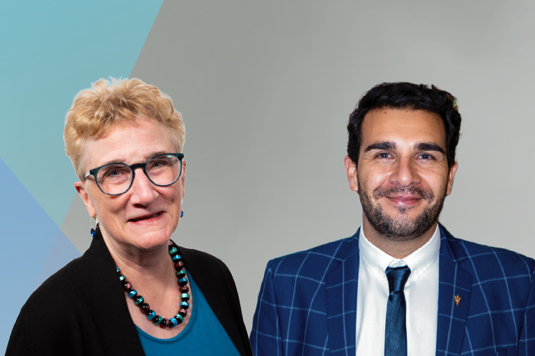 Advertising & Public Relations professors Juan Mundel and Patricia Huddleston