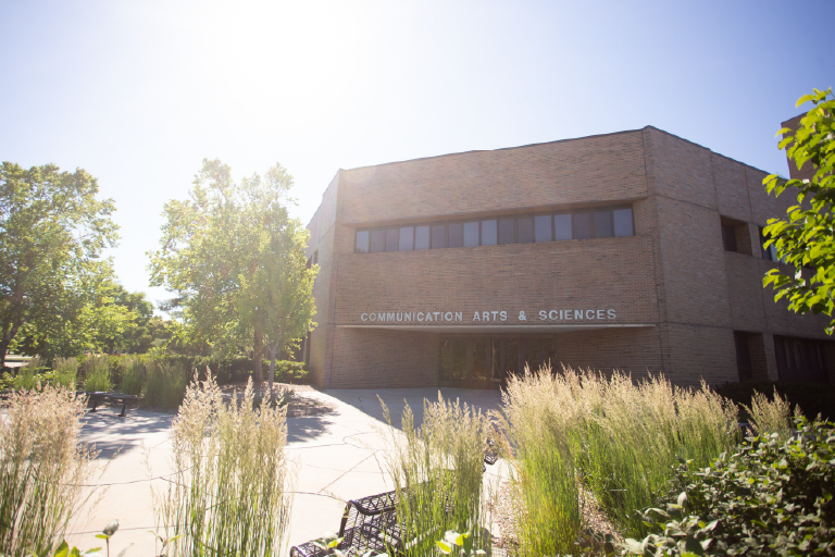 ComArtSci outside of building for new faculty story