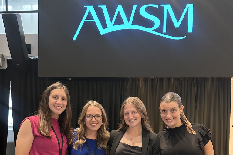 AWSM students receiving chapter award