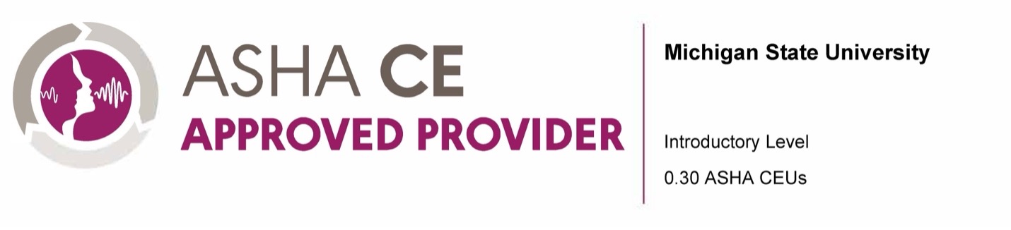 ASHA CE approved provider logo