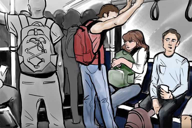 Illustration example from one of the bystander videos