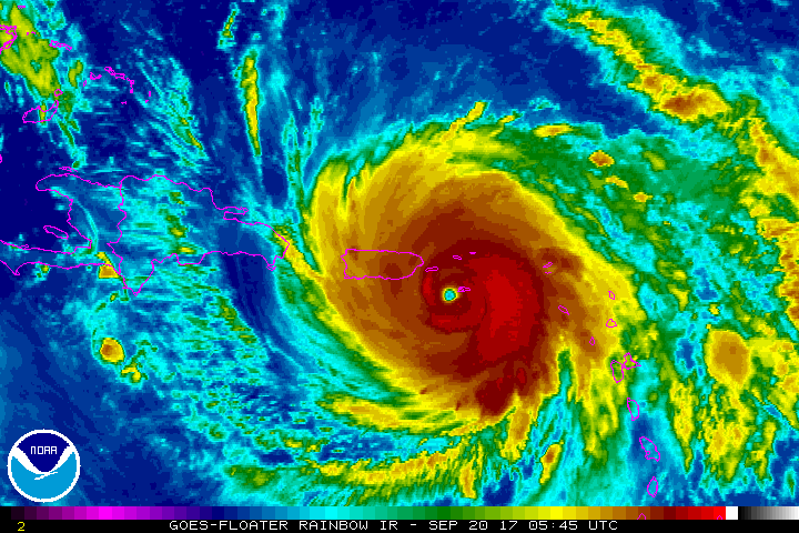 Hurricane Maria satellite images