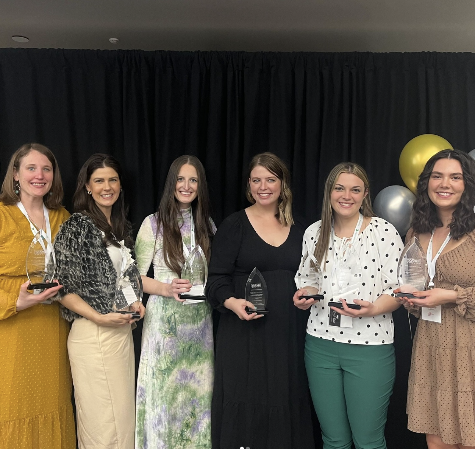 The P&G team with their winning PACE Awards. This is mid-Michigan’s highest honor of public relations awarded annually to practitioners who have successfully addressed a contemporary issue with exemplary professional skill, creativity and resourcefulness.