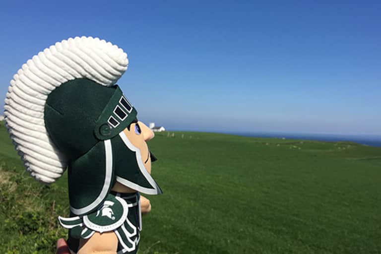 Sparty at Giant's Causeway