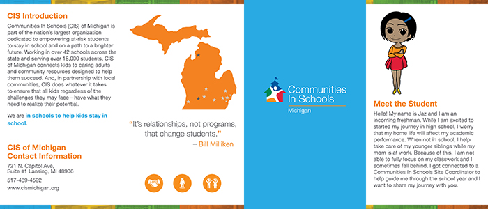 Communities in Schools of Michigan brochure front
