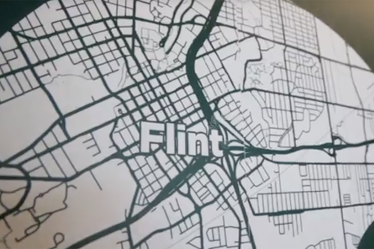 Map of Flint, Michigan.
