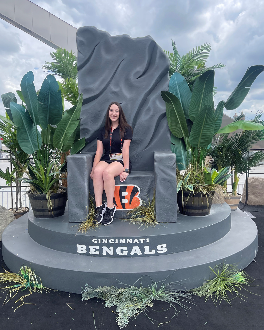 Courtney Kautz at the Cincinnati Bengals.