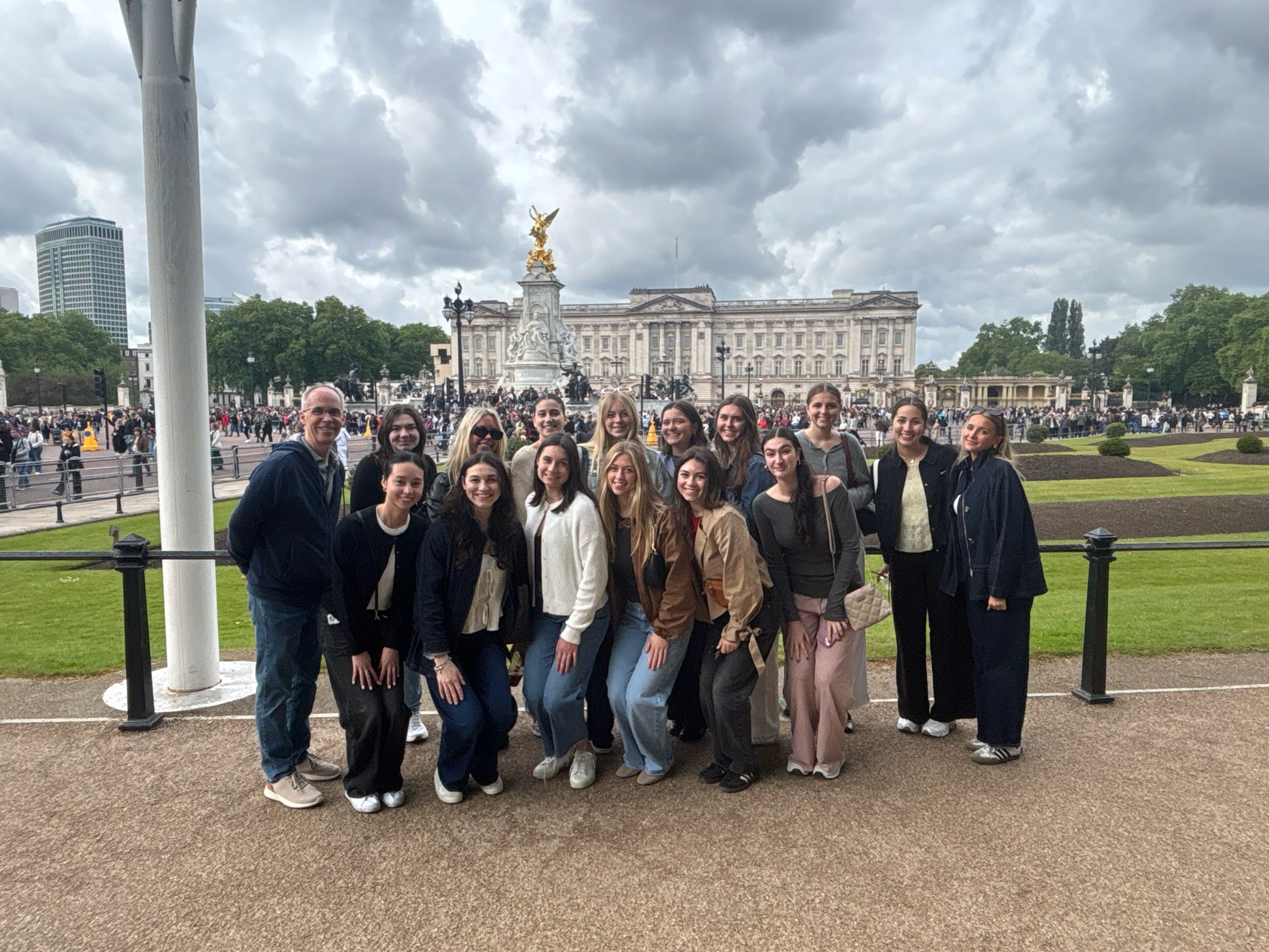 Jeff and students in England