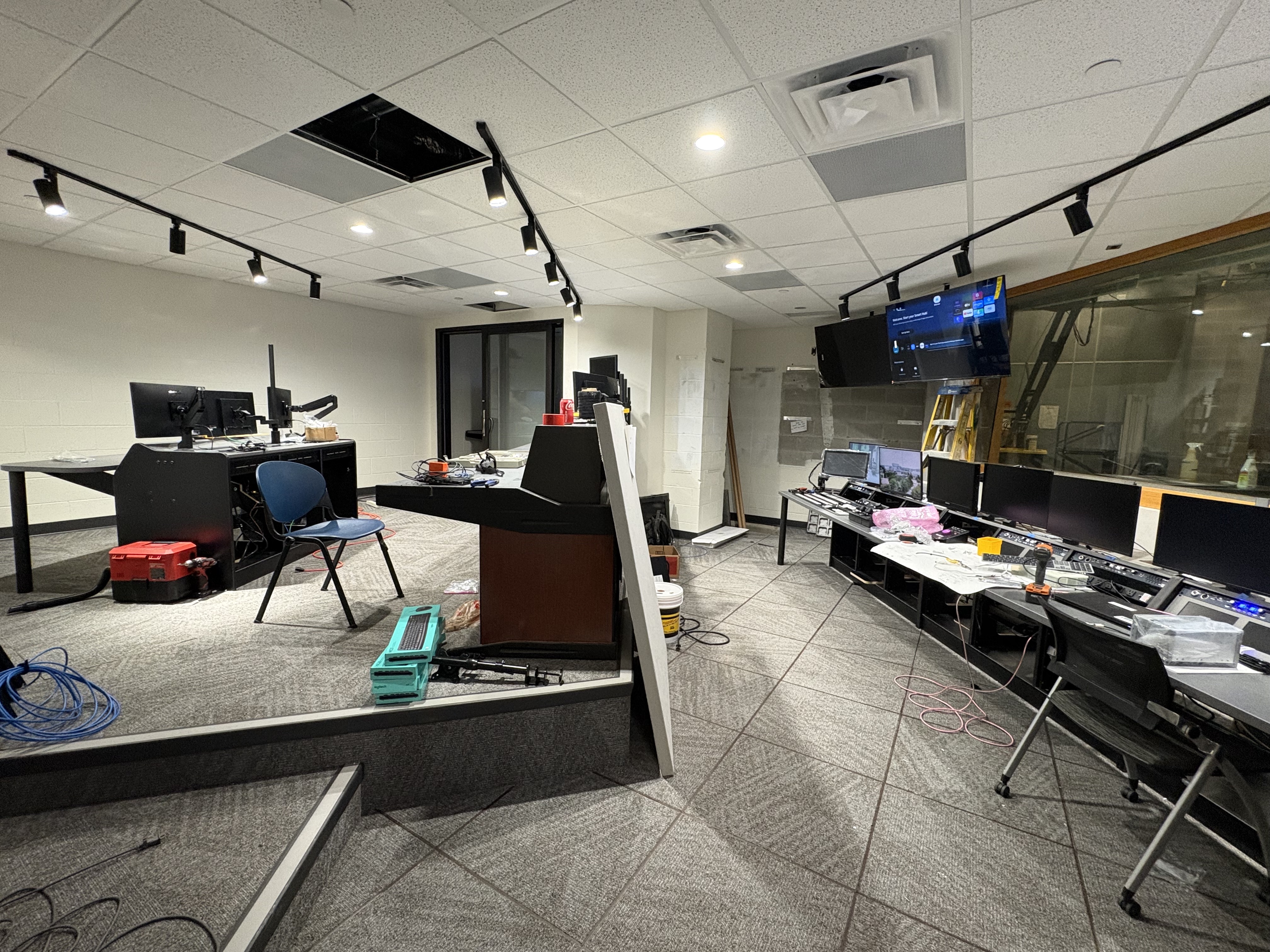 production studio under renovation