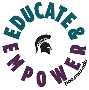 Educate and empower | poe.msu.edu logo