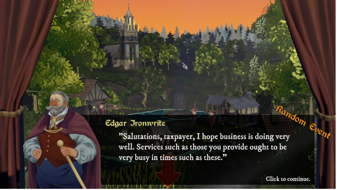 Image and quote of Edgar Ironwrite - Guilds of Greybrook character