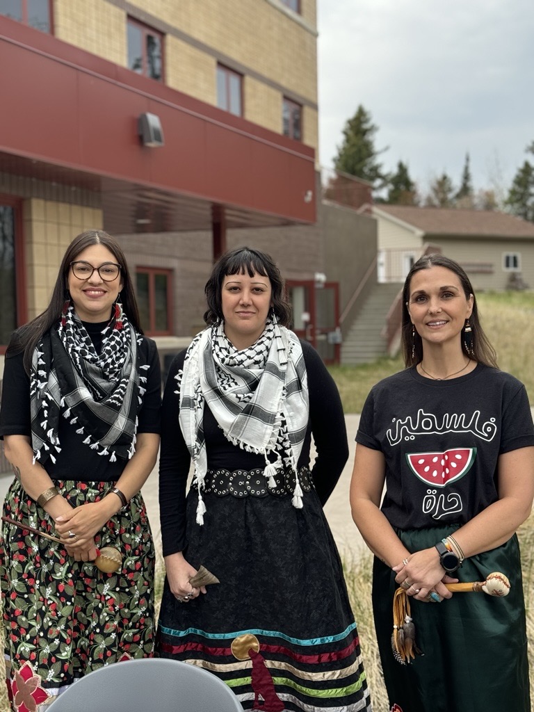 Chelsey with two other Bay Mills Indian Community members.