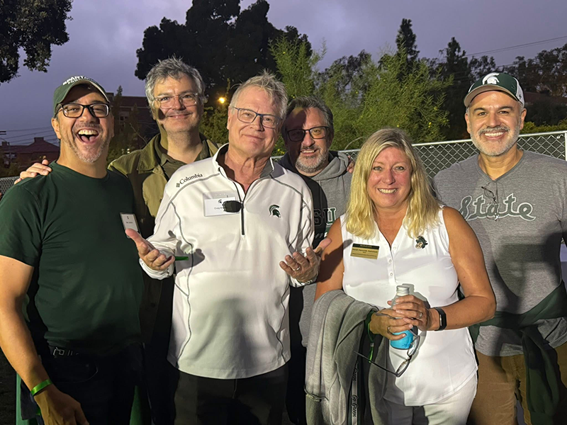 From left to right: Mark Lafontant, Greg Harrison, Craig Murray, Scott Grayson, Dean Heidi Hennink-Kaminski and David Singh From left to right: Mark Lafontant, Greg Harrison, Craig Murray, Scott Grayson, Dean Heidi Hennink-Kaminski and David Singh